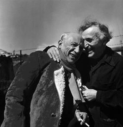 Pablo Picassoand Marc Chagall photo Philippe Halsman